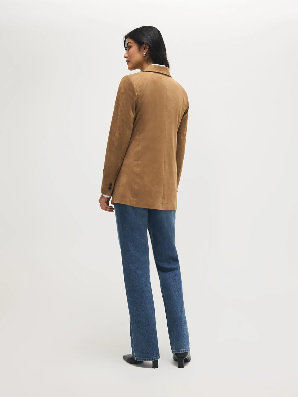 Faux Suede Blazer