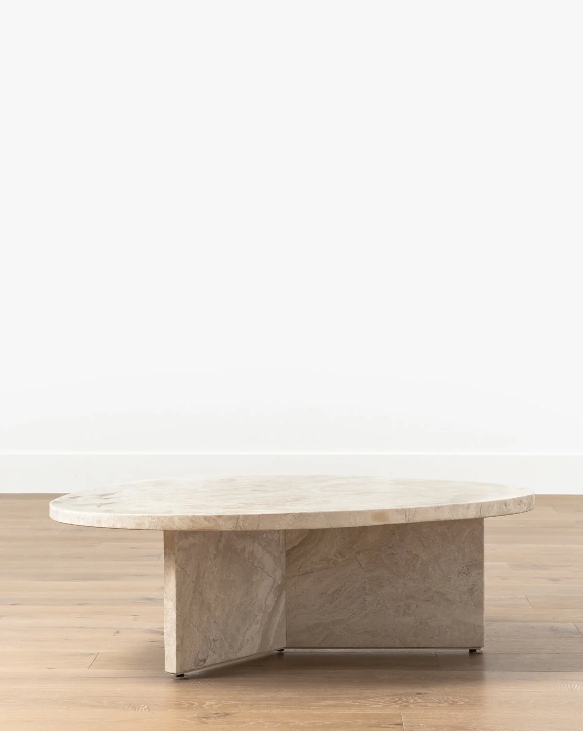 Modern Turkish Marble Coffee Table with Organic Rounded Form for Living Room