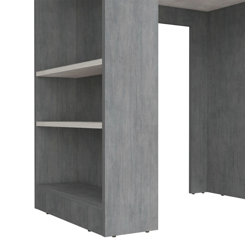 Kitchen Island Doyle, Kitchen, Concrete Gray / Ibiza Marble,High quality and durable