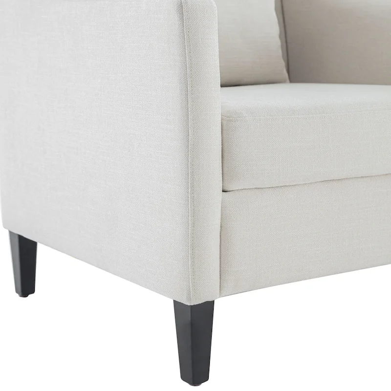 Living Room Chairs, Accent Armchair with lumbar pillow, Elegant Bedroom Reading Chair, Mid-Century Upholstered Sofa Chair