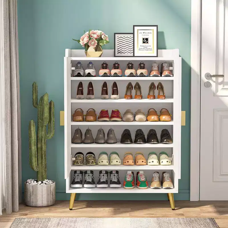 Tribesigns 7-Tier Wooden Shoe Cabinet