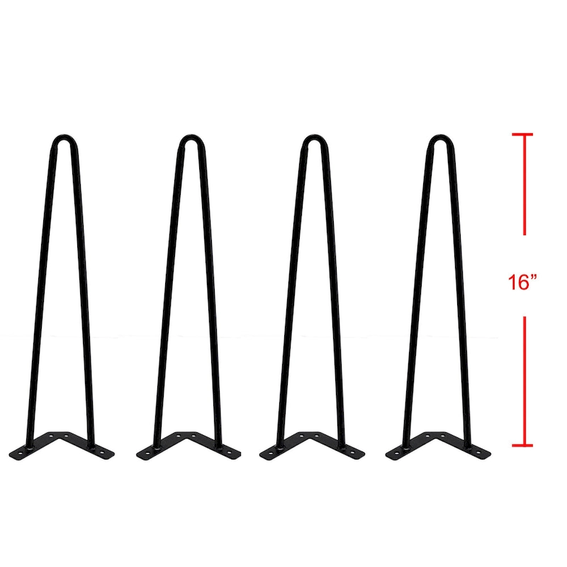 4 Piece Hairpin Metal Table Legs Furniture Legs