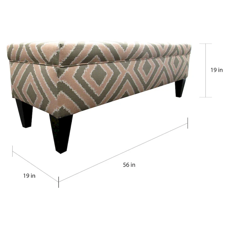 Designer 10-button Tufted Storage Bench