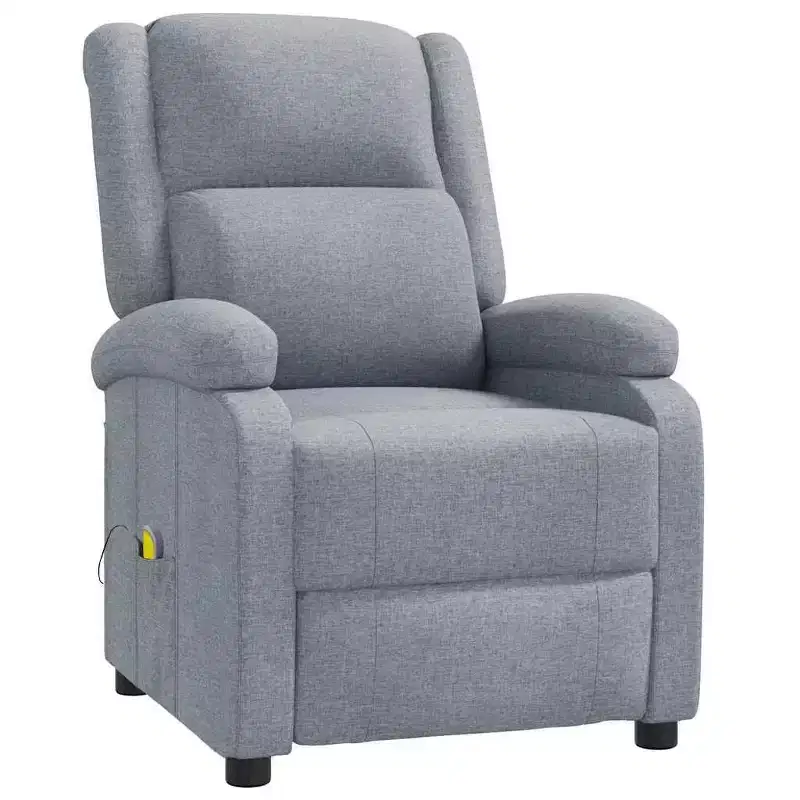 vidaXL Massage Chair Cream Polyester fabric and metal Medium