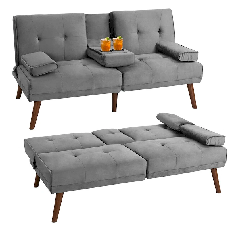 Futzca Futon Couch Sofa Bed, Small Sleeper Sofa Chair Loveseat