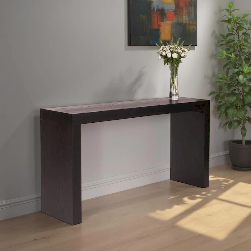 Allan Andrews Carbon Loft Black Wood Veneer Dillon Console Table
