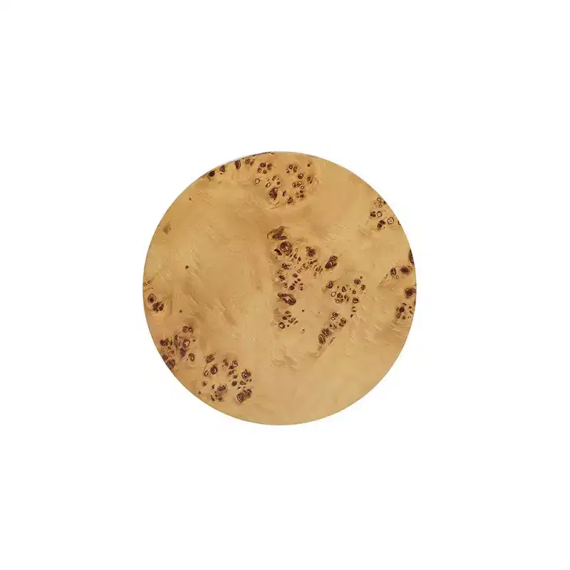 Jennifer Taylor Home Nebula 22 Accent Pillar Side Table, Warm Natural Brown Burl Wood