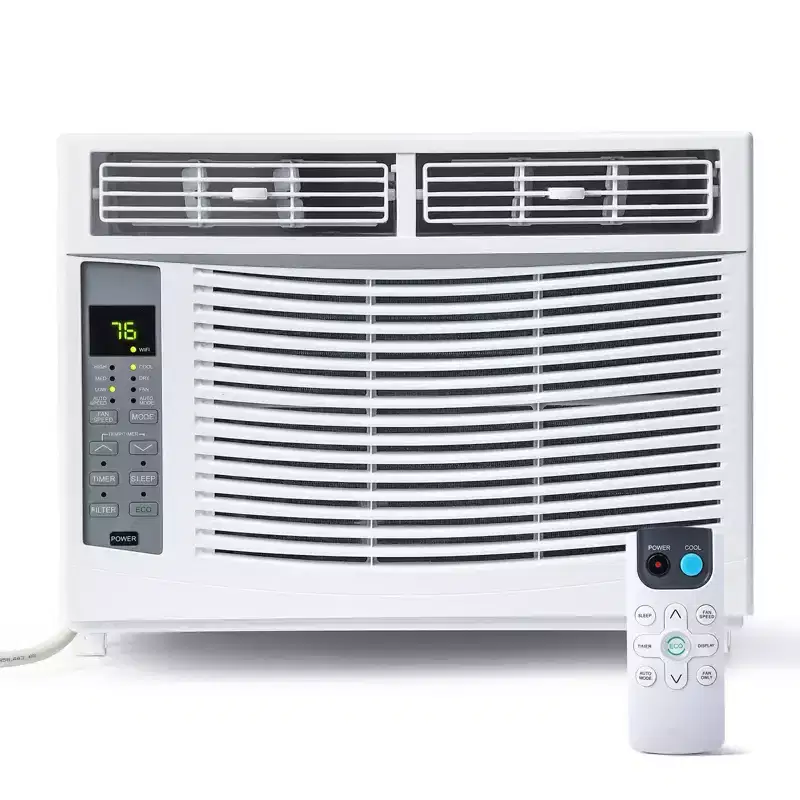 Window Air Conditioner 6,000 Btus, Turbo Fast Cooling Up to 250 Sq.Ft. Flexible Window Opening(T Design), Window AC Unit with Remote & APP Control