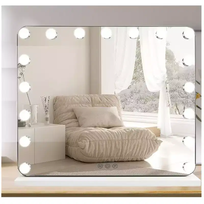 Hollywood Vanity Mirror with 17 LED Dimmable Lights in White