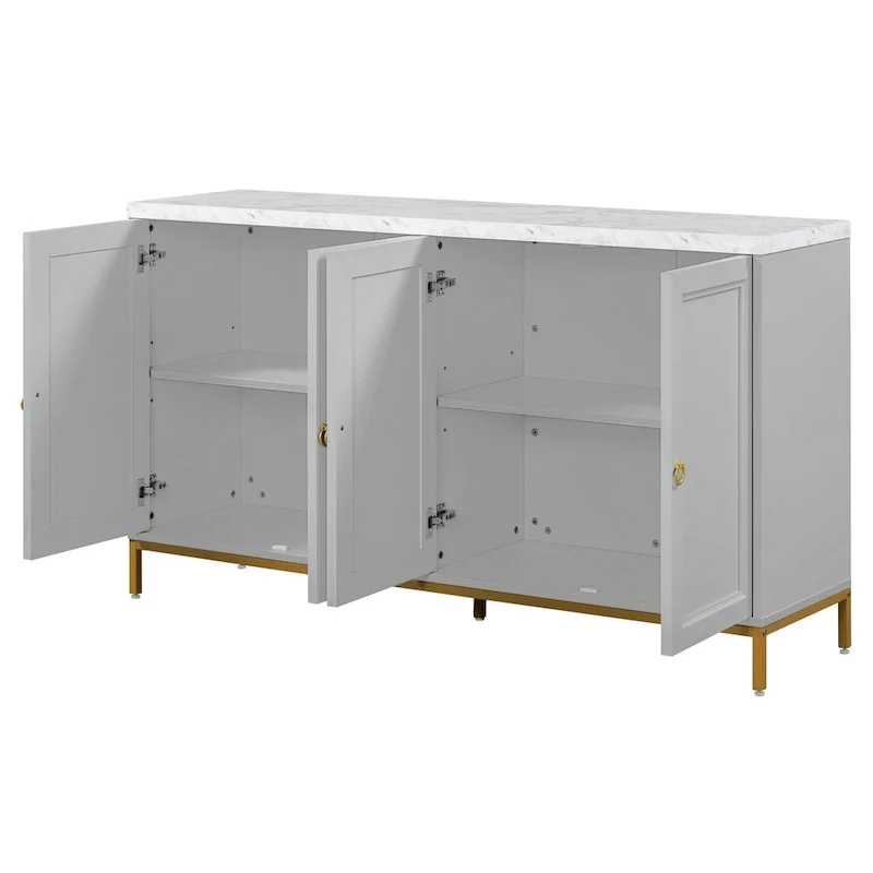 59 Sideboard Buffet Cabinet with Adjustable Shelf