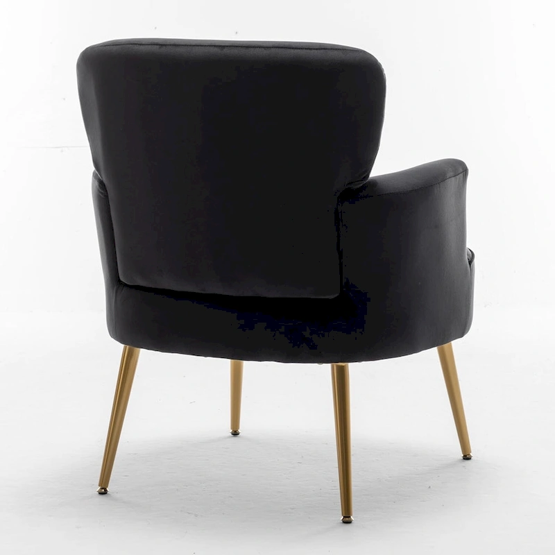 US Pride Furniture Trendy Velvet Accent Chair with Gold Metal Legs Upholstered Armchair