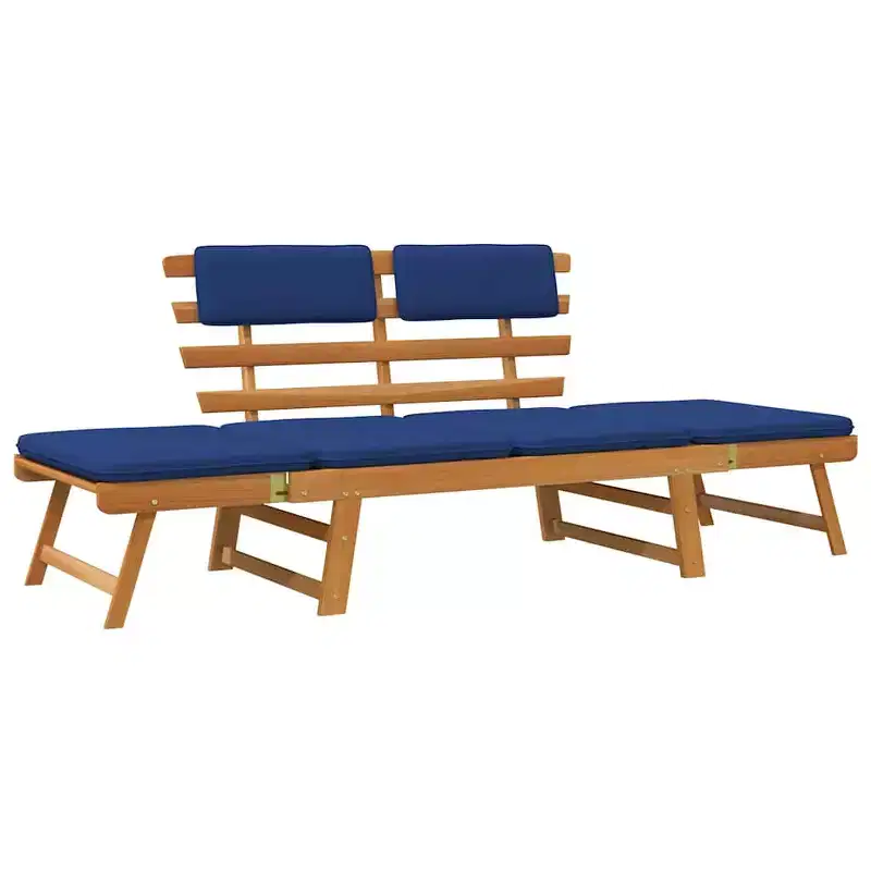 Garden Bench Blue Solid acacia wood 75 in