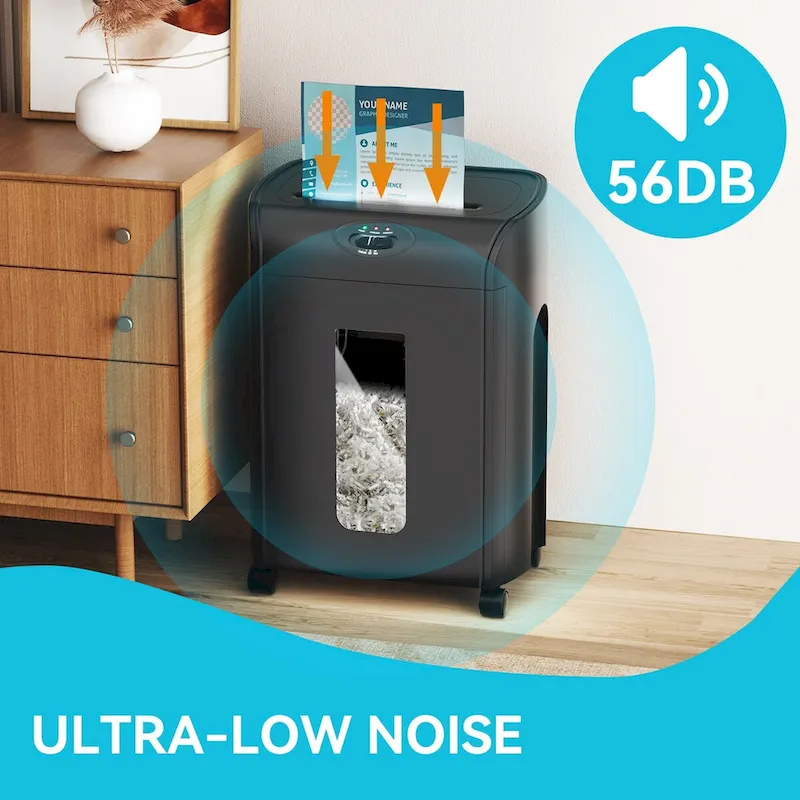 Mobile Paper Shredder Cross Cut Low Noise Large Capacity