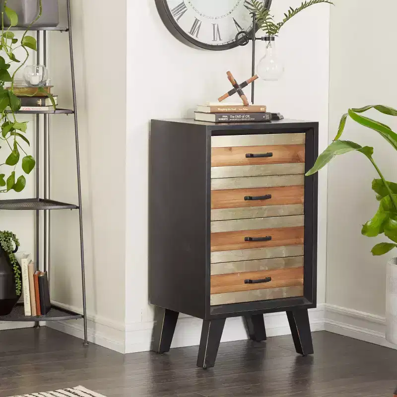 Modern MDF Cabinet Black