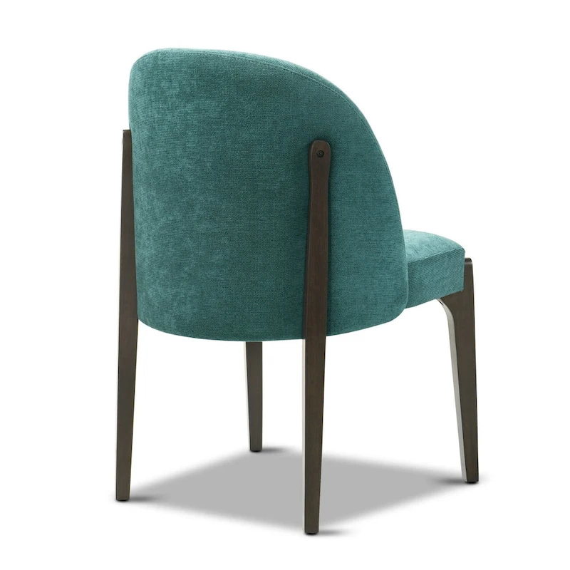 Poly & Bark Pietta Dining Chair (Set of 2) - Durable Fabric with Solid Wood Legs
