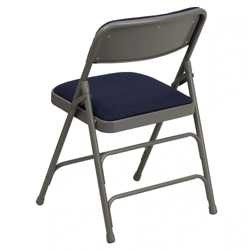 4 Pack Curved Triple Braced & Double Hinged Metal Folding Chair