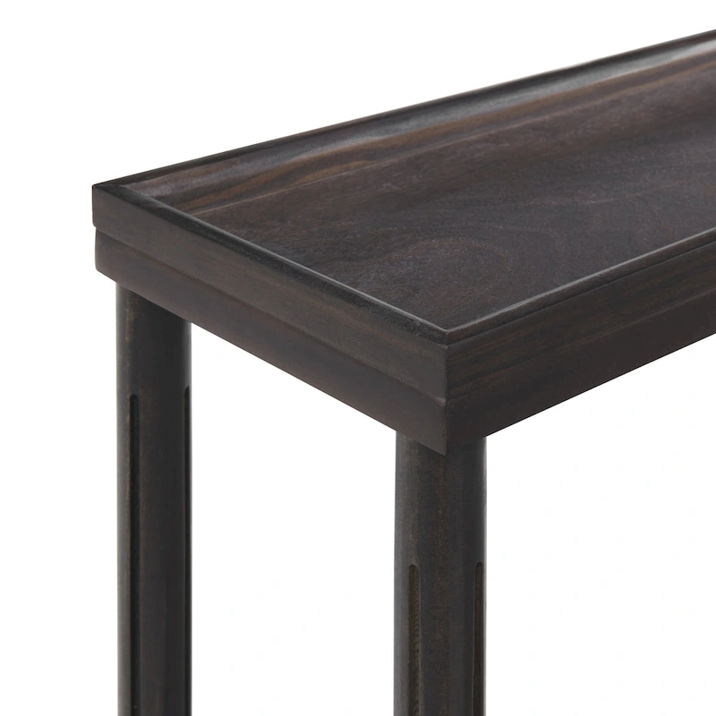 NewRidge Home Goods Harrison Narrow Side Tables, Espresso, Set of 2