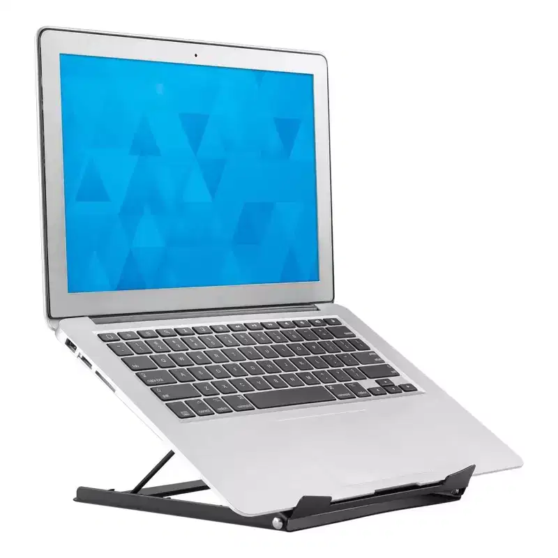 Adjustable Height Laptop Stand for Desk – Solid Steel Riser with 5 Height Settings