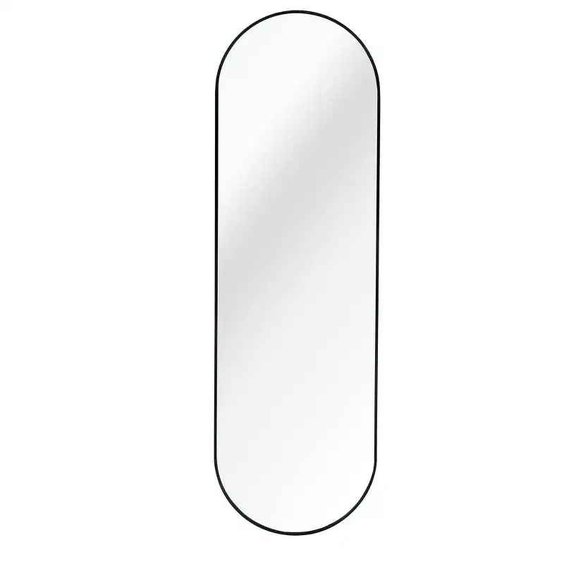 Whisen 63x20 Inch Pill-Shaped Full-Length Mirror, Shatterproof Design