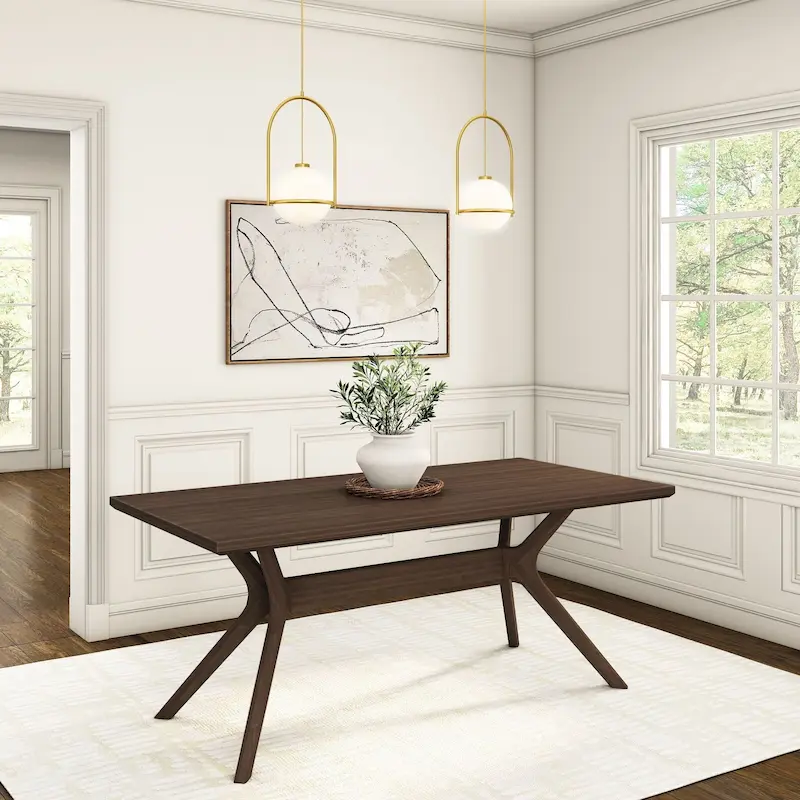 Plank and Beam Verso Cross Leg Rectangular Dining Table - 72