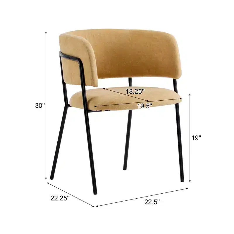 Christopher Knight Home Nest Modern Upholstered Dining Chairs with Metal Frame (Set of 6)