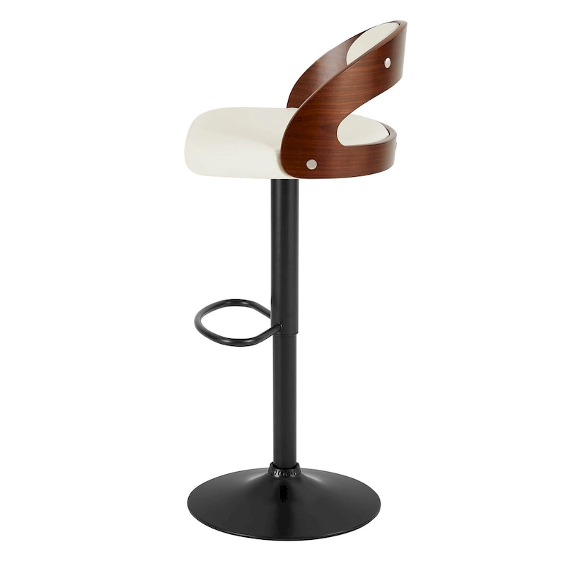Javlergo Bar Stools Set of 2, Modern Adjustable Swivel Kitchen Bar Chair with Footrest