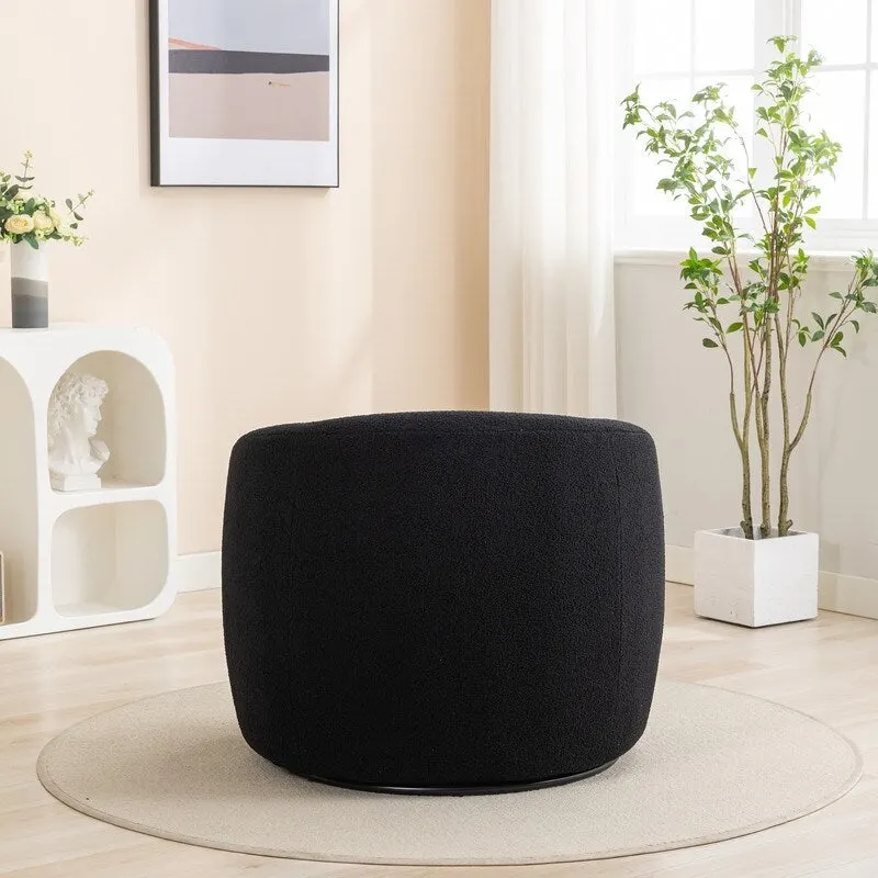 SEYNAR Modern Glam Upholstered 360 Degree Swivel Accent Armchair