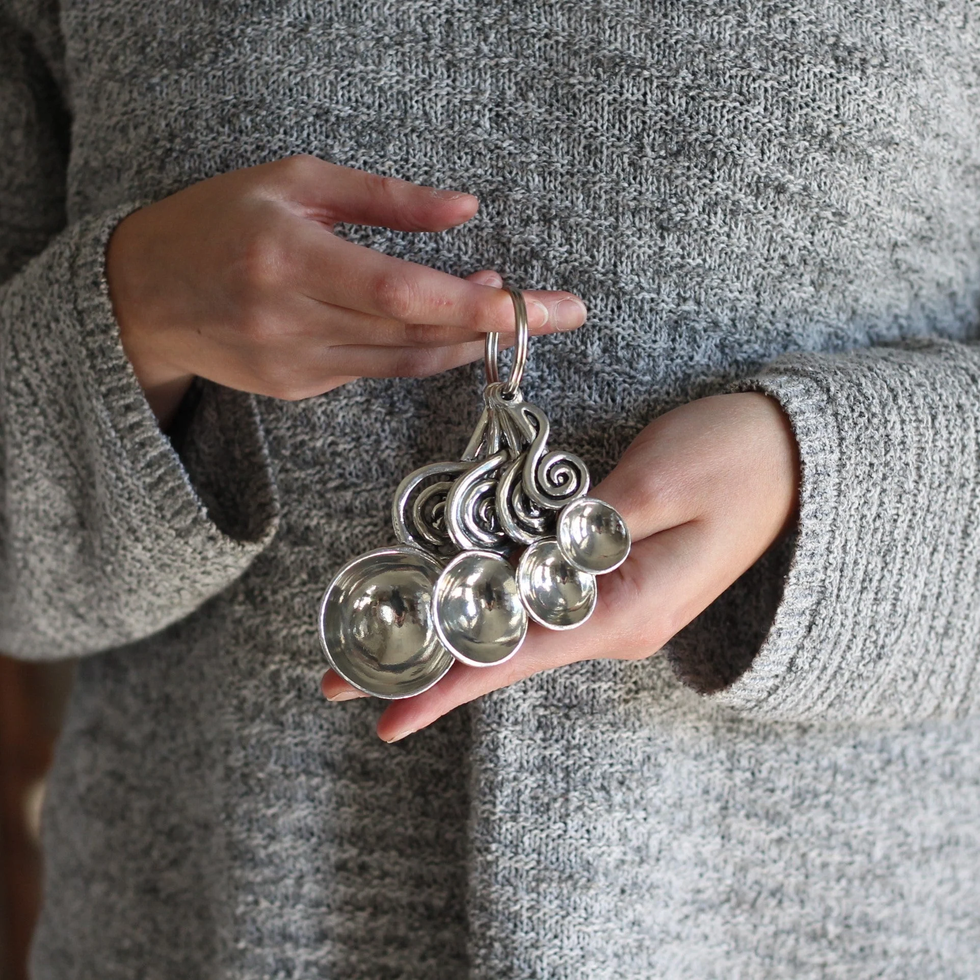 Handmade Pewter Treble Clef Measuring Spoons