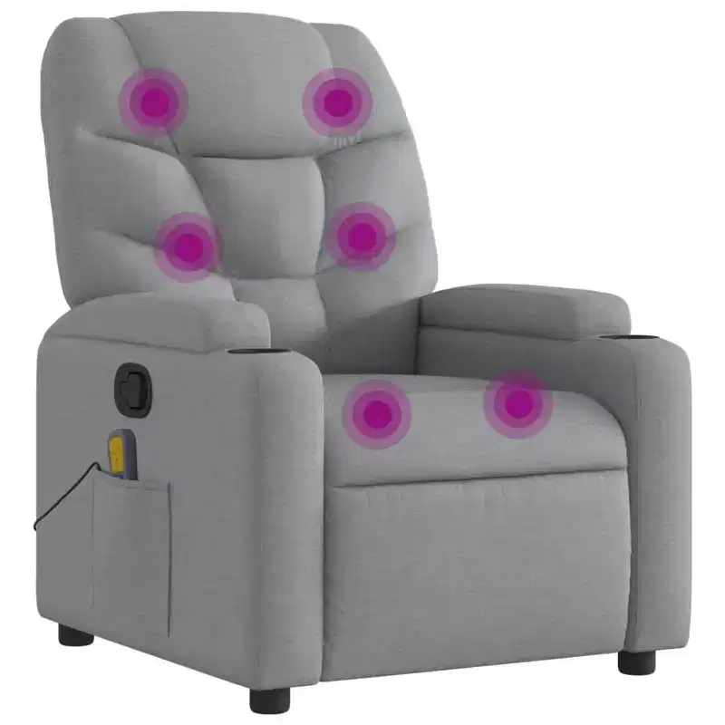 vidaXL Recliner Chair Fabric (100% polyester), metal, plywood