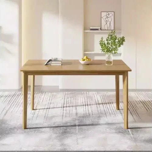 49 Rectangle Kitchen Table for 4-6,Minimalist Dining Table with Wood Frame,Multifunctional Dining Room Table for Office,Living Room