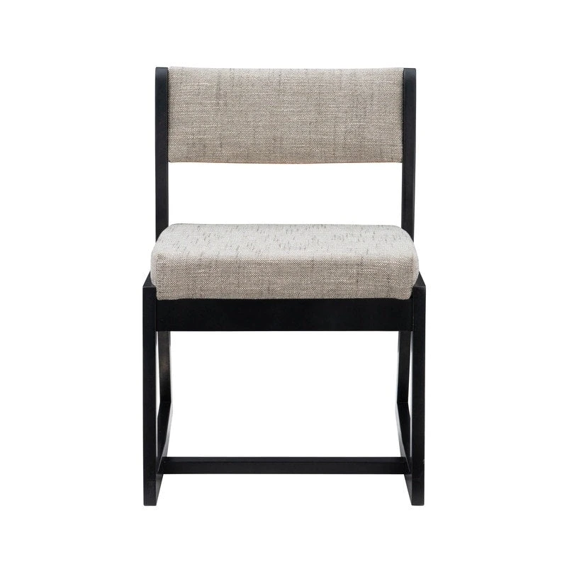Clyde Solid Wood Black Sled Base Accent Chair