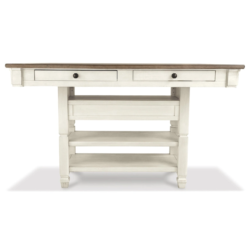 Signature Design by Ashley Bolanburg Antique White / Brown 7-Piece Counter Height Dining Package