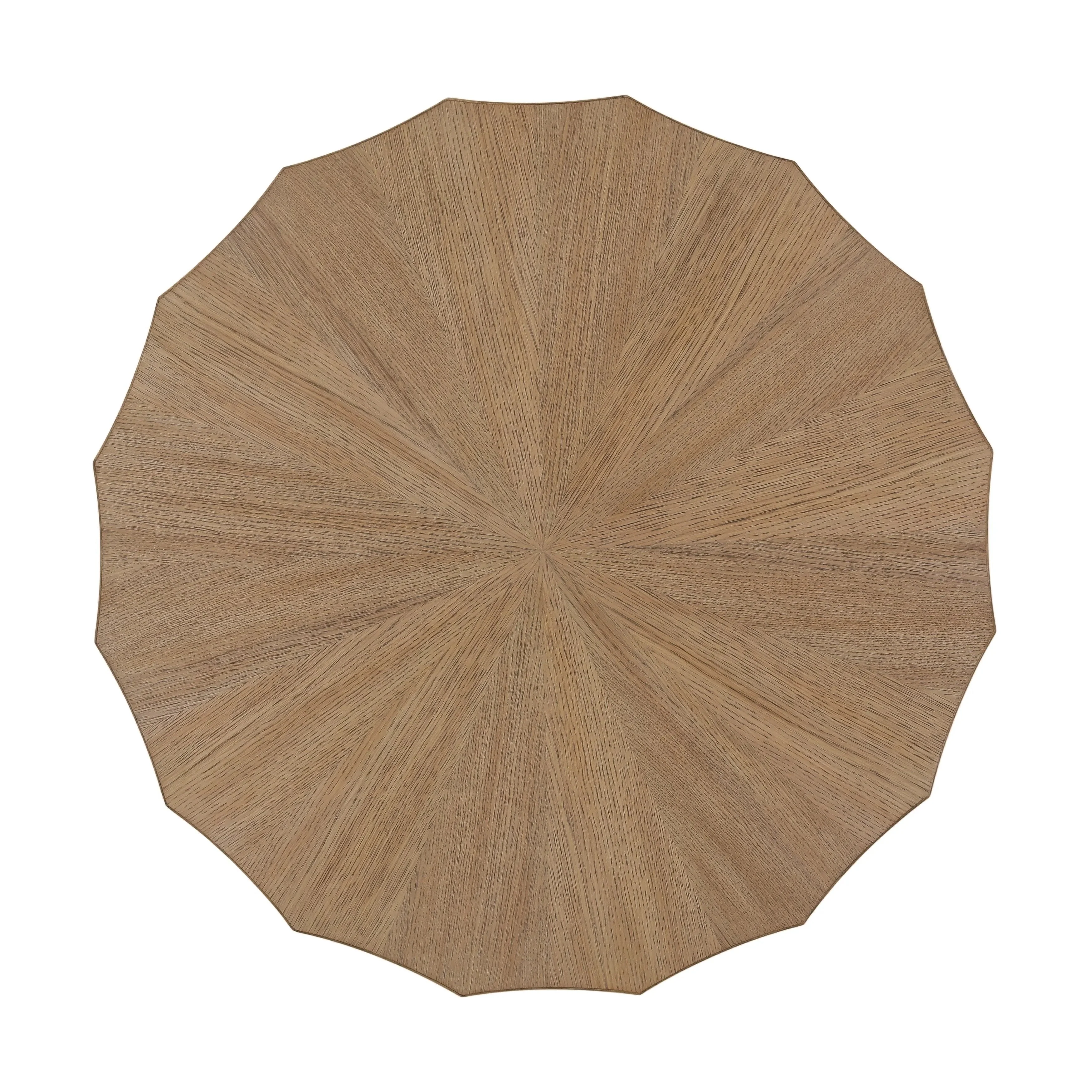 Modern Rubberwood & Oak Veneer Side Table with Organic Round Top & Natural Finish for Living Room