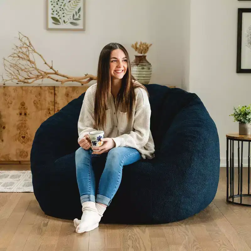 Foam-Filled Structured Bean Bag Chair