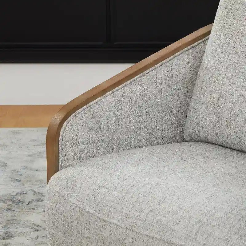 Skyler Modern Upholstered Living Room Swivel Bucket Accent Chair