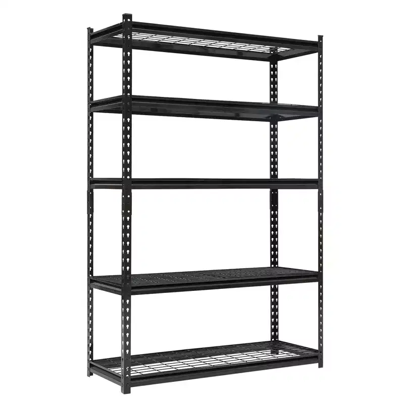 Heavy Duty 5-Tier Metal Shelf, 2200 lb Capacity  Adjustable Industrial Rack 47 W x 18 D x 72 H  Garage, Basement, Kitchen
