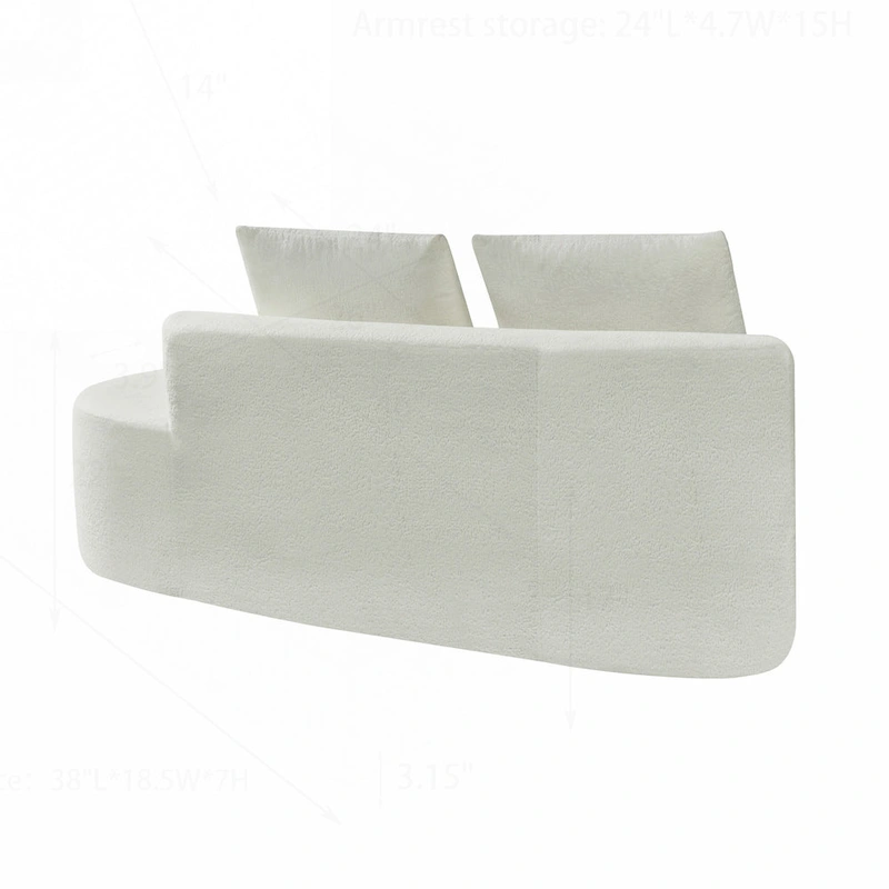 Modern Curved Sectional Sofa with High-Quality Upholstery and Spacious Seating