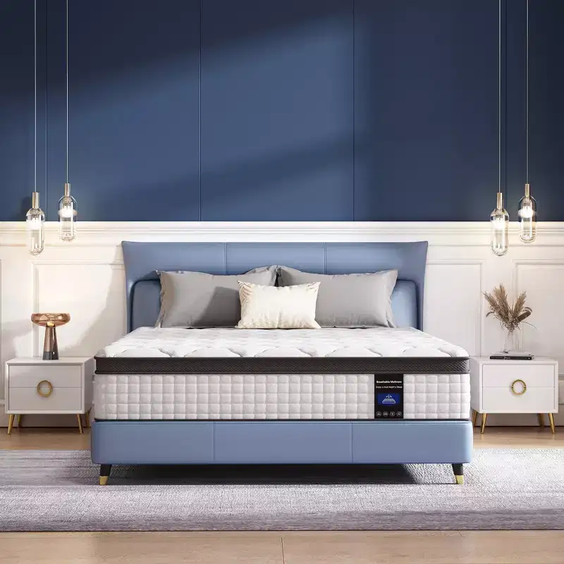 Kescas Premium 14 inch Medium Firm Hybrid Mattress - Compatible with Platform Bed, Box Spring, or Slat Base
