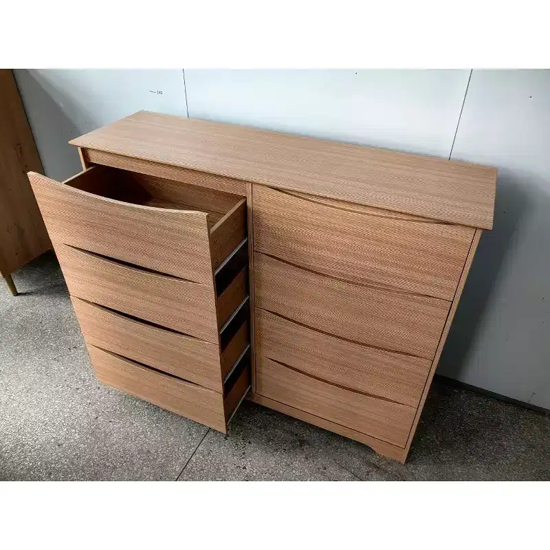 Wooden Dresser with 6 Drawers, Tall Modern Closet with Deep Storage, Large Chest of Drawers with Wide Top, Long Storage Dresser for Bedroom