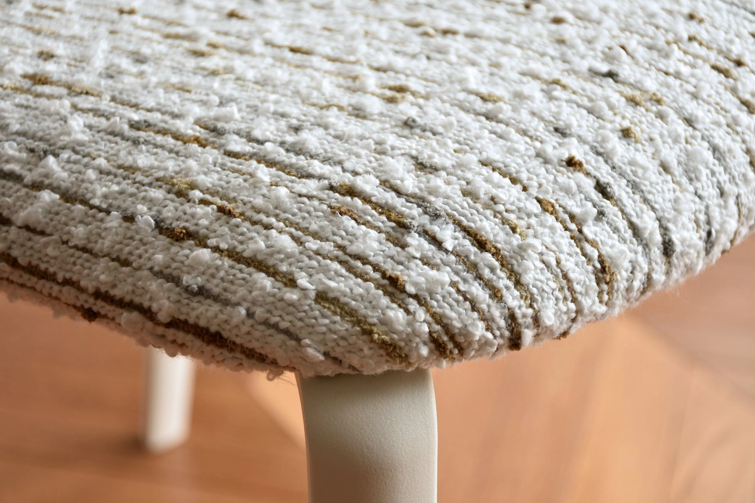 White Upholstered Accent Chair