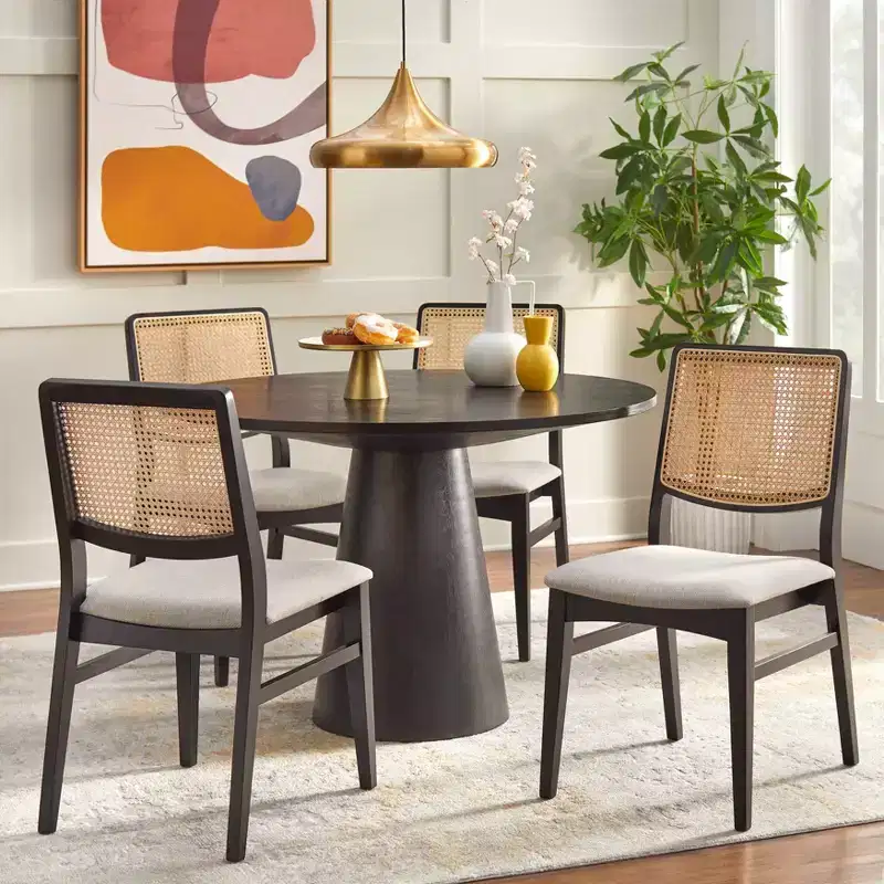 Buylateral 5pc Elina Modern 45" Round Dining Set