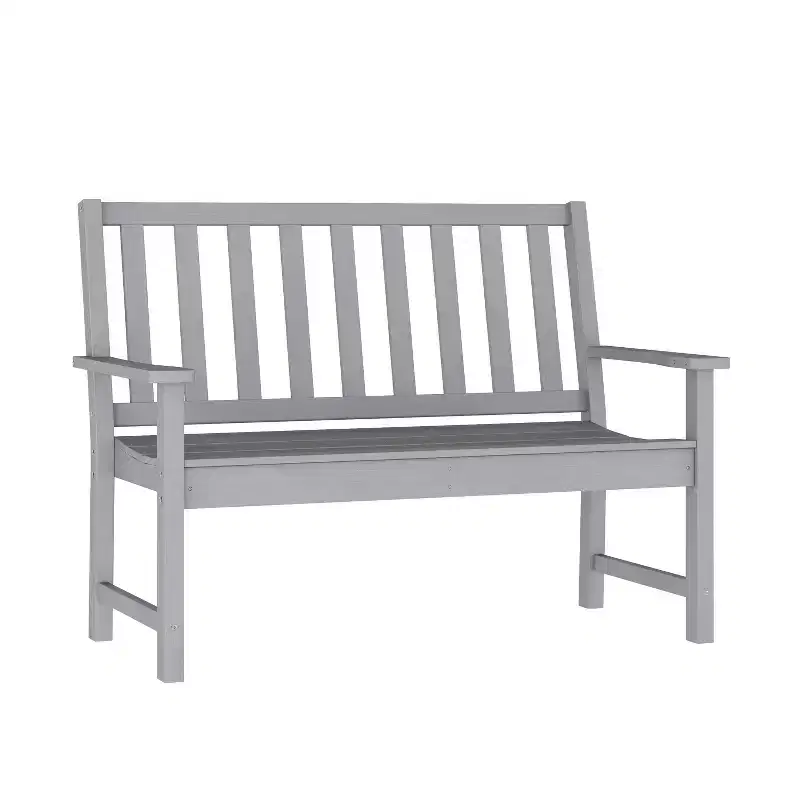 Merrick Lane All Weather Recycled HDPE Bench for Indoor and Outdoor Use