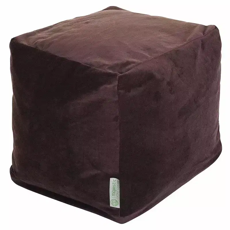 Majestic Home Goods,Cube Pouf Faux Suede