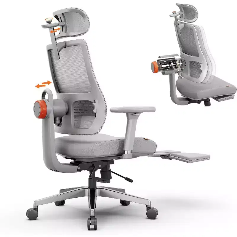 Home Office Chair with Footrest - 4D Armrest