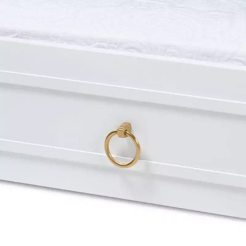 Twin Mariana White Finished Wood Trundle White -