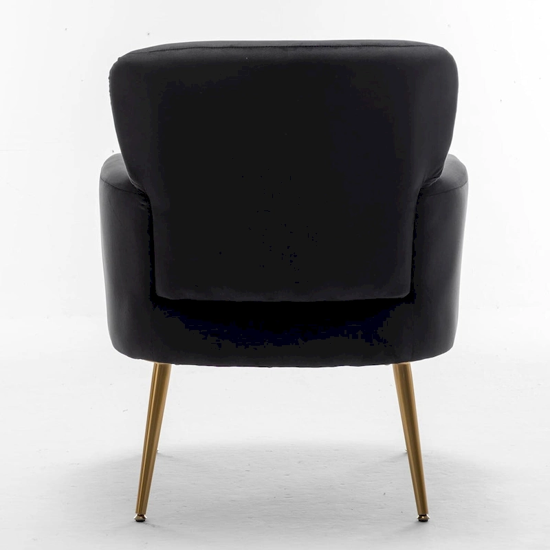 US Pride Furniture Trendy Velvet Accent Chair with Gold Metal Legs Upholstered Armchair
