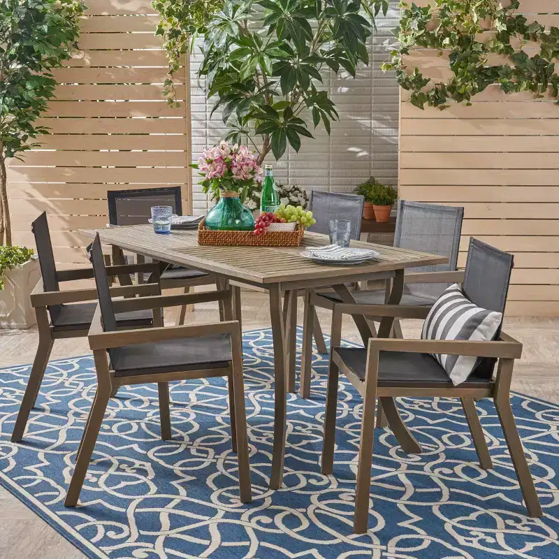 O'Shanter 7pc Acacia Dining Set - Christopher Knight Home