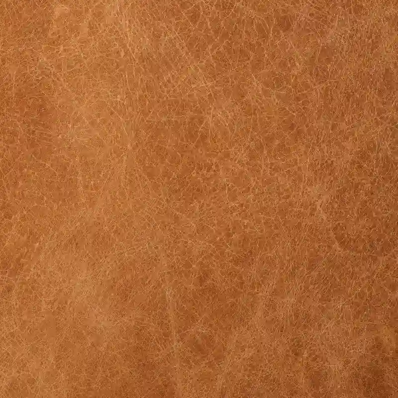 Poly & Bark Turin Leather Ottoman in Cognac Tan