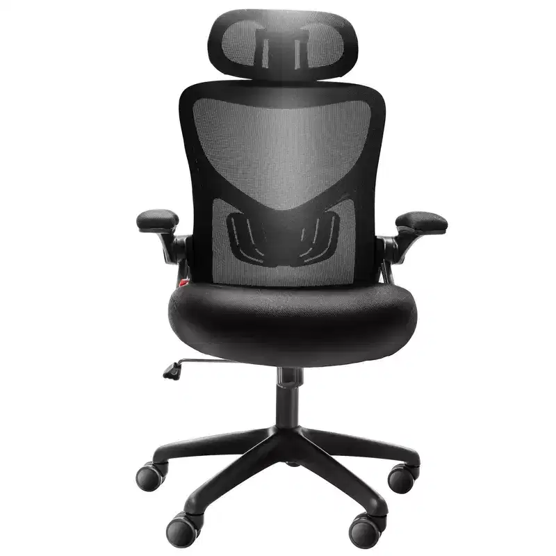 Okak Ergonomic Office Chair with Adjustable Lumbar Support, Upholstered Computer Chair with Adjustable Headrest and Armrest for Home, Office