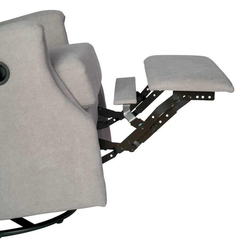 Wingback Upholstered Manual Recline Rocking Swivel Glider Chair